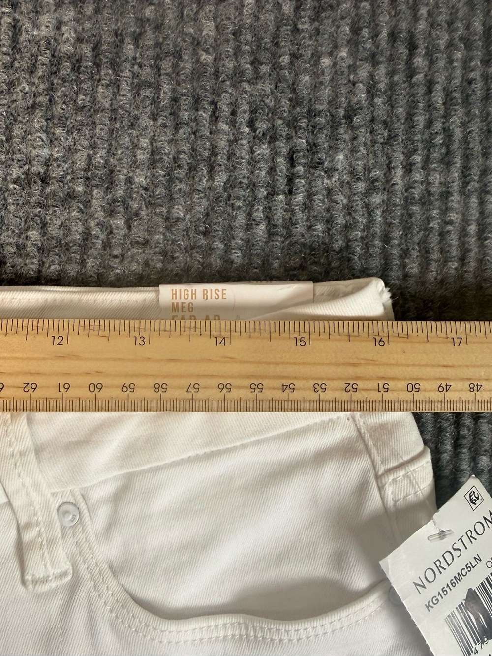 KUT From The Kloth Meg Fab Ab Wide Leg Jeans Womens 10 White High Rise Raw Hem - Picture 12 of 14